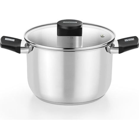 Fornello elite inox m240224/ 24cm/ 6,5l/ acciaio inox/ sicuro per l'induzione