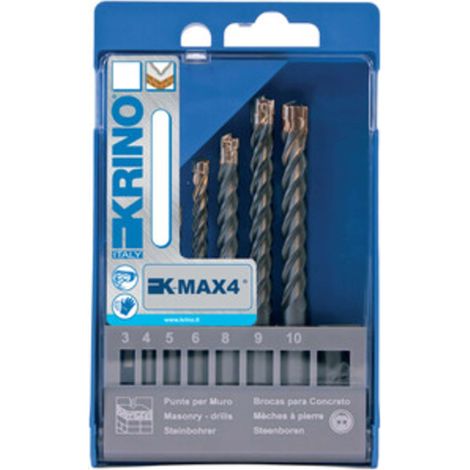 ASSORTIMENTO 6 PUNTE P/MURO 4 TAGLIENTI  4-10 MM
