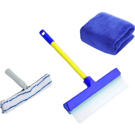 Ensemble de raclettes de fenêtre en Silicone réutilisables,-Bleu (1/2)