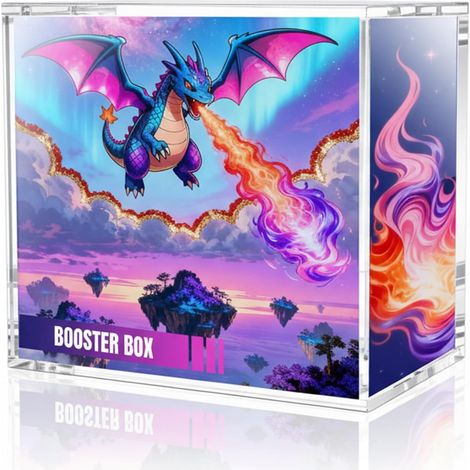 Wigearss Boîte Magnétique de Protection pour Pokemon Booster Box, Boîte de Rangement en Acrylique Compatible avec la Pokemon Booster Box (1/5)