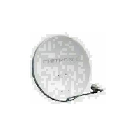 Antenne parabolique 120cm en acier blanc – LNB universel pour réception optimale – Résistante aux intempéries – Pour installation extérieure – Hdme