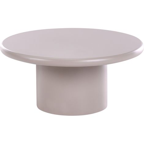 Mesa de centro con tablero de MDF diseño moderno acanalado ø 80 cm gris pardo Yukon (1/5)