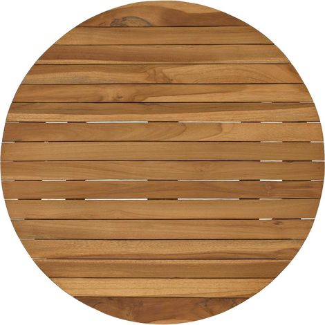 Tischplatte Ø 60 x 3,5 Rund Massives Teakholz Natur vidaXL (1/5)