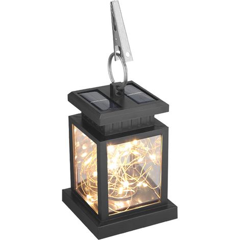 1 Guirnalda de luces LED solares, diseño estrellado, luz cálida, ideal para fiestas navideñas en el jardín o al aire libre. (1/5)