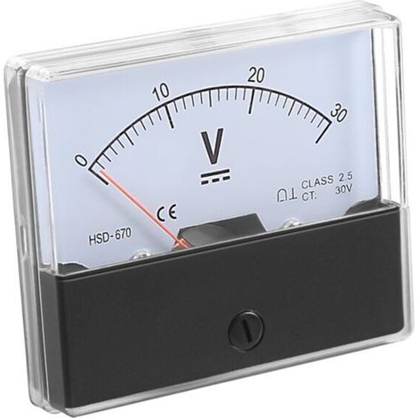 -670 Accuracy DC 30V Analog Panel Meter Voltmeter (1/4)