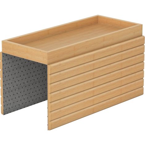 Plateau d'accoudoir en bambou pour canapé avec rangement pour boissons et snacks (1/5)
