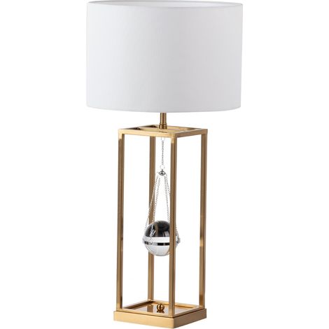 Lampe de table en métal et verre 40 x 40 x 80 cm (1/2)