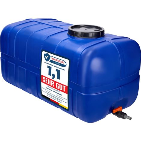 Réservoir d'eau de pluie 280 litres avec couvercle – Grand récupérateur pour usage domestique et professionnel – Matériaux durables - GD-0098