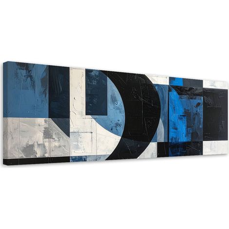 Wandbild Abstraktion moderne Textur blau 90x30 cm