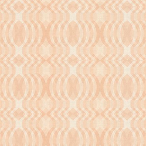 Retro Tapete Profhome 395345 heißgeprägte Vliestapete leicht strukturiert mit grafischem Muster matt beige alt-rosa creme-weiß 4,5 m2