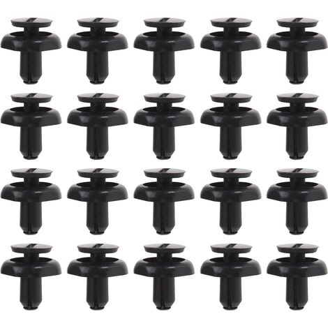 CCYKXA 50pcs Car Engine Radiator Retainer Clips 5325920030 Compatible with Avensis Plastic Rivets Auto Trim Clips Fastener Clip for 7mm Hole, Black (1/5)