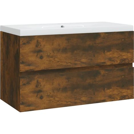 Mobile lavabo con vasca integrata 80 x 38,5 x 45 cm multistrato marrone 020006867