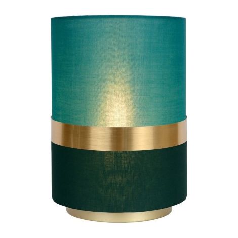 Lampada da tavolo cilindro in lino verde E14 Lucide