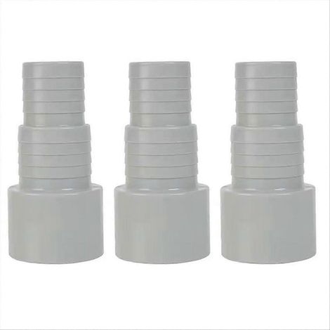 Adaptateur de tuyau de pompe de piscine (lot de 3) : connecteur de 50 mm, embout pour tuyaux de diamètre intérieur 32/38 mm. Accessoires et pièces détachées pour équipements de piscine. (1/5)