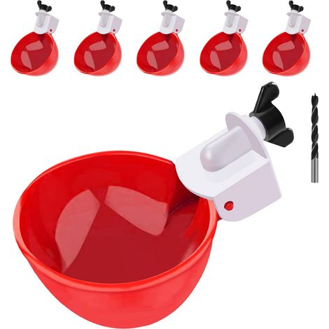 Abreuvoirs pour poulets, viele 6 Grands Abreuvoirs Automatics, Raccords in T pour volailles (Poulets, Canards, Oies, Dindes) mit Fixierwerkzeug. (1/5)