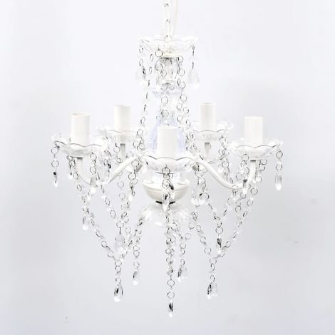 Lustre transparent à 5 lumières
