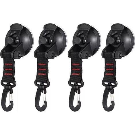 Lot de 2/4/8 ventouses d'ancrage robustes pour camping, voiture, van, camping-car, camion, bateau (4) (1/4)
