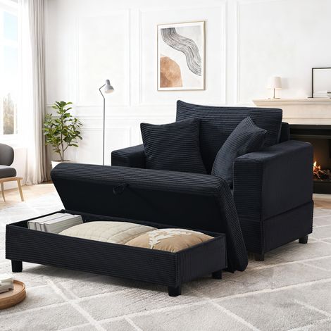 Divano chaise longue contenitore in metallo e legno OKMYHOME (1/5)