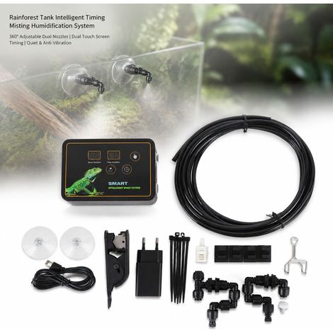 Système de Brumisation - Minuteur Intelligent - Buses 360° Silencieux DC5V pour Terrarium Reptile (1/5)