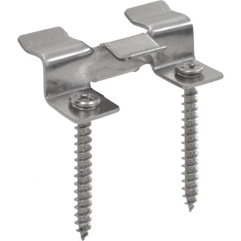 Clip de fixation de terrasse 100pcs et 200 vis Acier inoxydable