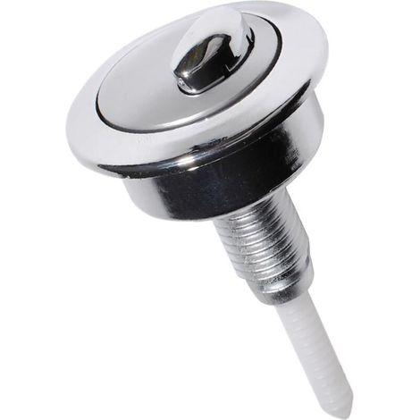 Bouton poussoir double pour chasse d'eau WC Bouton poussoir de réservoir de toilette à double chasse Chromé CF1003CP Compatible avec Siamp Twyford Optima49 (1/4)