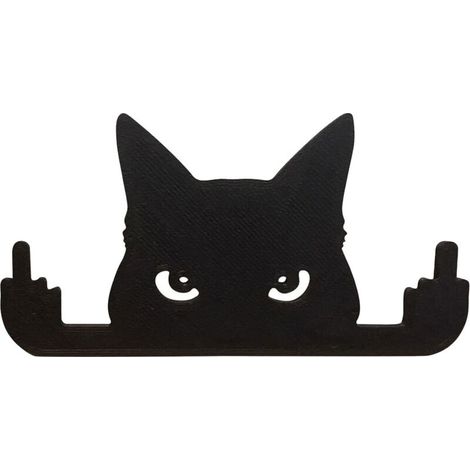 Peeping Cat Sculpture Peeping Black Cat Statue Black Cat Decorations for Backyard, Cute Cat Sign Lawn Ornament, Outdoor Yard Decor (1/5)