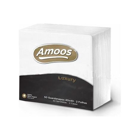 Servilleta celulosa amoos luxury 40x40 cm 2 capas paq 50 u (1/2)