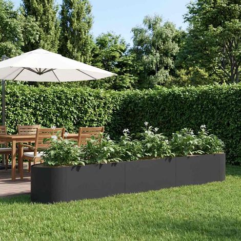 Jardin surélevé Noir 300 x 40 x 40 cm Acier vidaXL