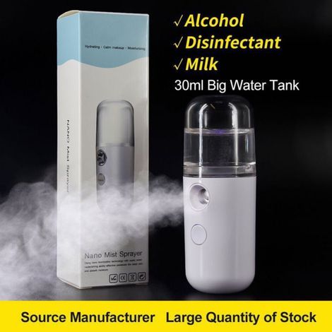 Humidificateur (Nanohydratateur) - - Nano Steam - USB rechargeable - Portable petit - Brumisation à froid (1/4)