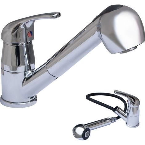 YMYNY Cleafe - Mitigeur d'évier de cuisine avec douchette extractible 52336 - (1/3)
