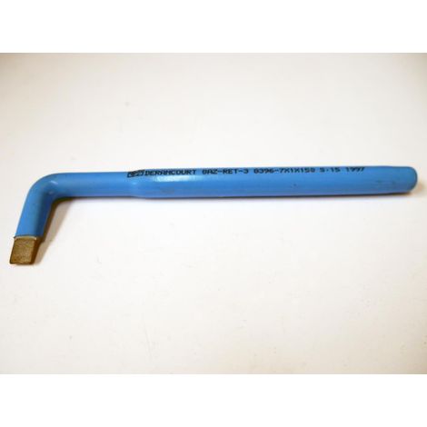 Tournevis plat coudé 90° 7x150mm isolé 1000V lame acier manche bleu ATEX II GAZ-RET-3 DERANCOURT