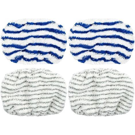 4 Pièces Applicable à Rowenta Clean And Steam Accessoires pour Rowenta Clean & Steam ZR005801/RY7/RY8, Accessoires Pour Steam Machines, Steam Cleaner Accessories, Tampons Lavable en Microfibre (1/4)