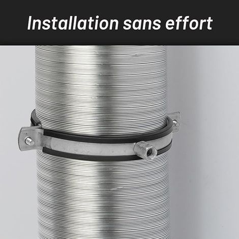 Collier de serrage de 100 mm – Support de tuyau galvanisé – Collier de montage de conduit de 10,2 cm – Supports de tube en PVC – Colliers de serrage en métal – Collier de fixation murale pour tube (1/2)