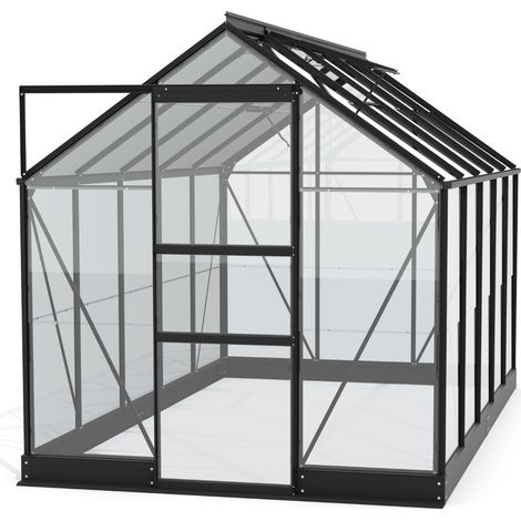 Vitavia Gewächshaus "Eris" 6200, schwarz, 6,2 m², 3 mm ESG