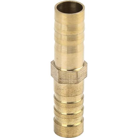 Raccord Droit 8mm Cannelé Laiton 1pc pour Air Eau Huile (1/4)