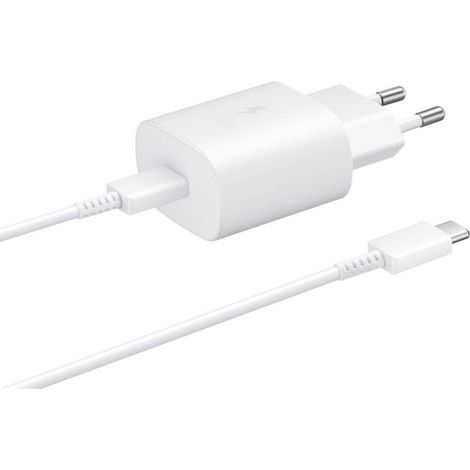 Samsung EP-TA800XWEGWW USB Ladegerät 25 W 1x USB-A, 1x USB-C®  Weiß  Schnellladegerät (1/5)