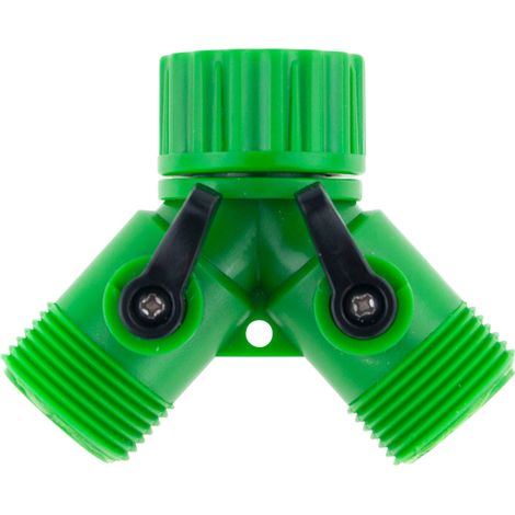 TG53510 DERIVACIÓN EN T PARA MANGUERA DE JARDÍN DE 3/4" + VÁLVULAS