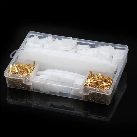 580 pièces voiture moto 50 ensembles auto électrique 2,8 mm 2 3 4 6 9 broches fil câble connecteur terminal avec boîte de rangement connecteurs métalliques en plastique durable de (1/5)
