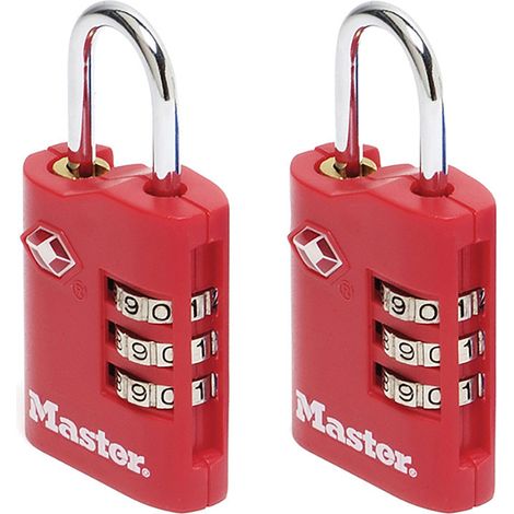 Master Lock TSA Combination Padlocks 3 Digit 30mm