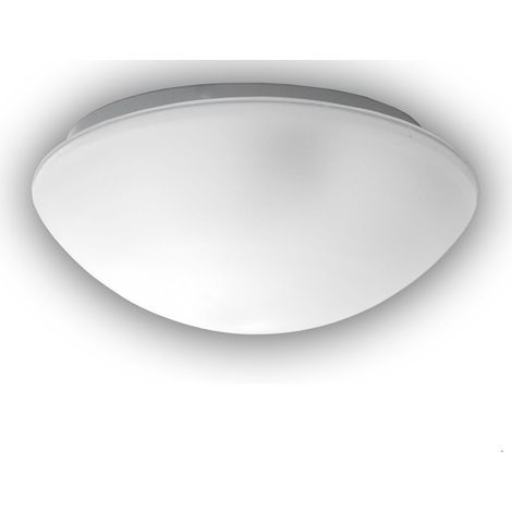 LED-Deckenleuchte / Deckenschale rund, Glas satiniert mit Klarrand, Ø 35cm (1/4)