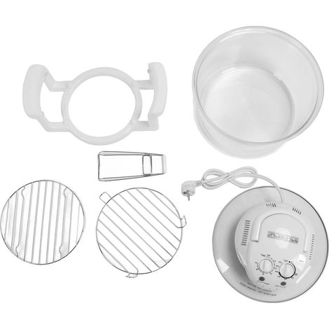 Friteuse en verre 12 L grande capacité, cuiseur sans huile visible à 360 degrés pour poulet, steak, poisson, crevettes, frites, légumes, prise UE 220 V (1/5)