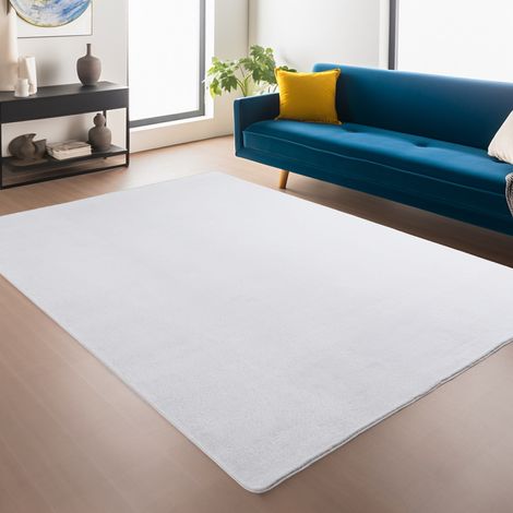 Tapis Plush Joy - 240 cm x 340 cm - Blanc - Ultra Doux - Antidérapant - Élégant (1/5)