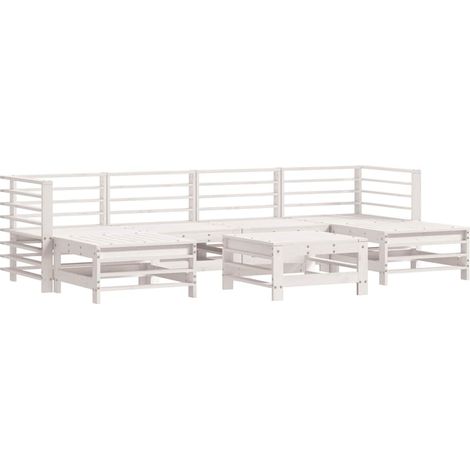 Maison Exclusive - Juego de muebles de jardín 7 pzas madera maciz (1/5)