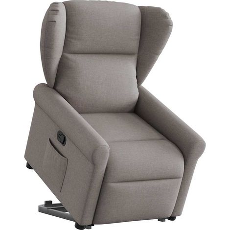 Maison Exclusive - Relaxsessel mit Aufstehhilfe Taupe Stoff (1/5)