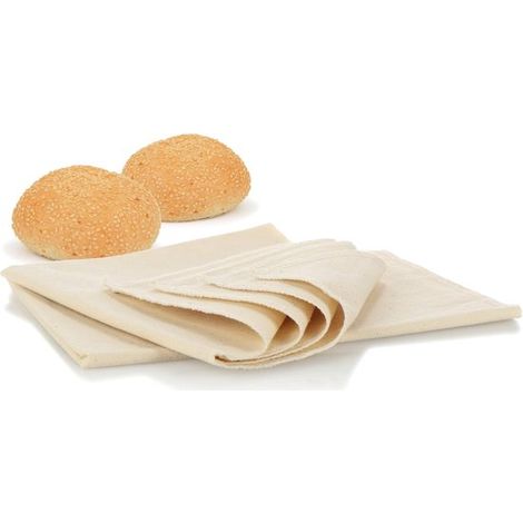 teli di lino per la panificazione, realizzati al 100% in lino naturale, teli da panettiere per preparare l'impasto e cuocere il pane (75x45 cm, 3 pezzi) (1/5)