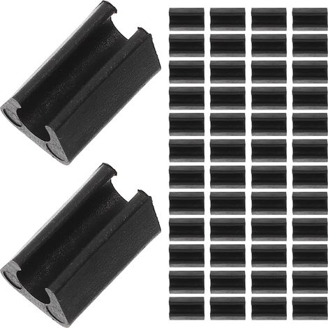 Protections de pieds chaise en plastique noir lot 100, antidérapantes (1/5)