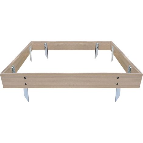 Bordatura componibile decorativa per giardino o orto 100 x 12.50 Cm Made in italy in WPC e acciaio inox (1/3)