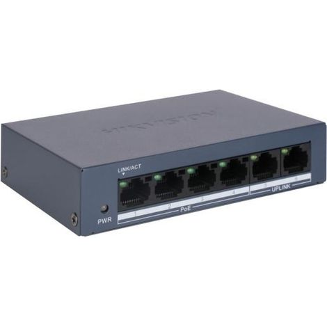 PoE Switch Hikvision DS-XS0106-P 4 Anschlüsse 100 Mbps