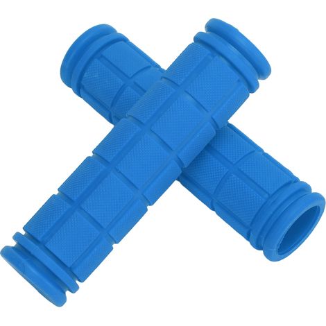 Paire de protège-guidons de vélo en caoutchouc souple, bleu foncé, pour VTT et vélo de route (1/5)