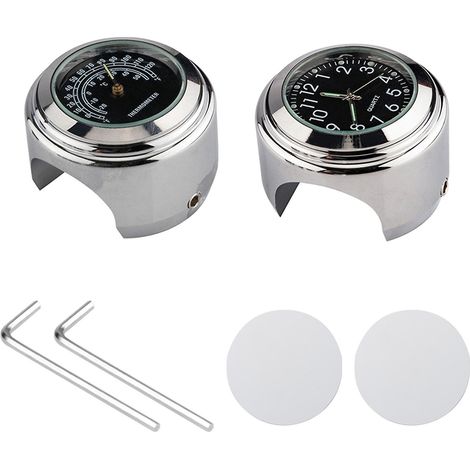 Horloge de guidon universelle pour moto, thermomètre de vélo étanche, pièce de rechange pour motos et vélos (1/5)